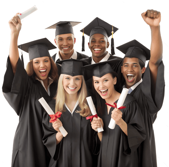 Happy international student with backpack on Australian university campus