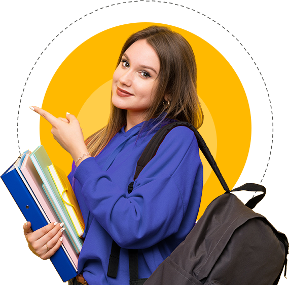 Happy international student with backpack on Australian university campus